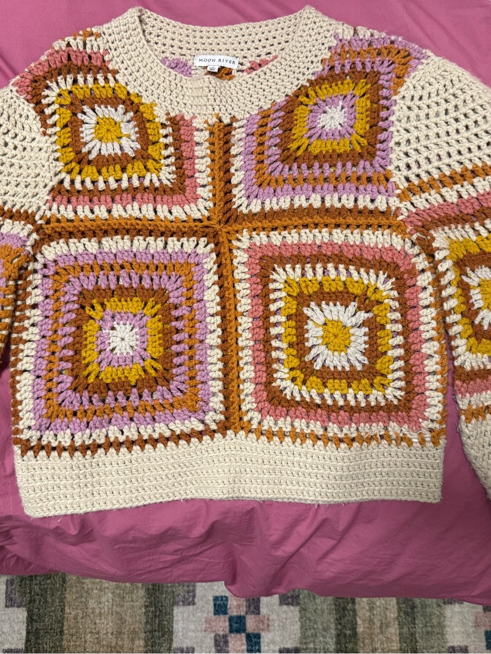 Moon River crochet sweater